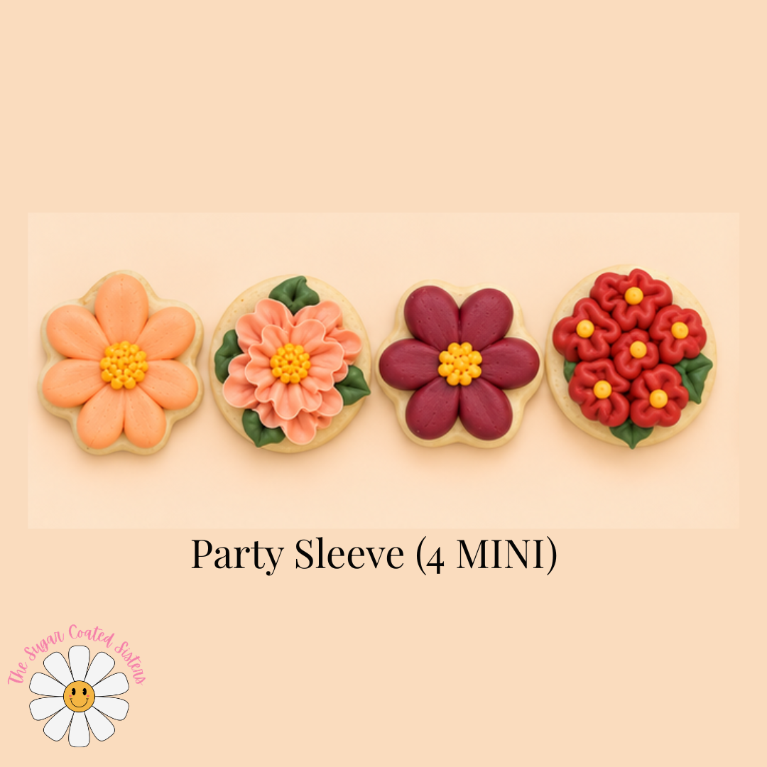 Fall Floral Party Sleeve (4 MINI cookies)