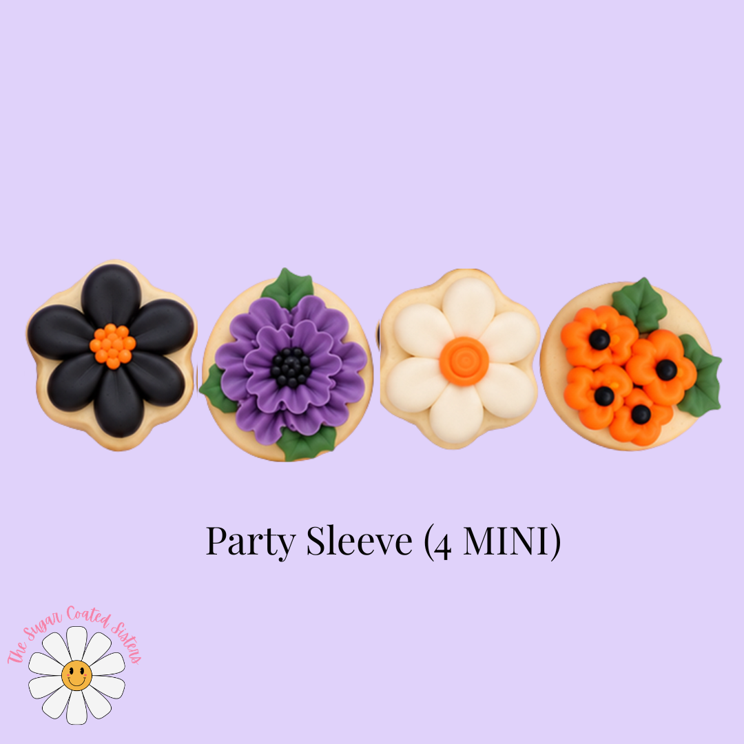 Spooky Florals Party Sleeve (4 MINI cookies)