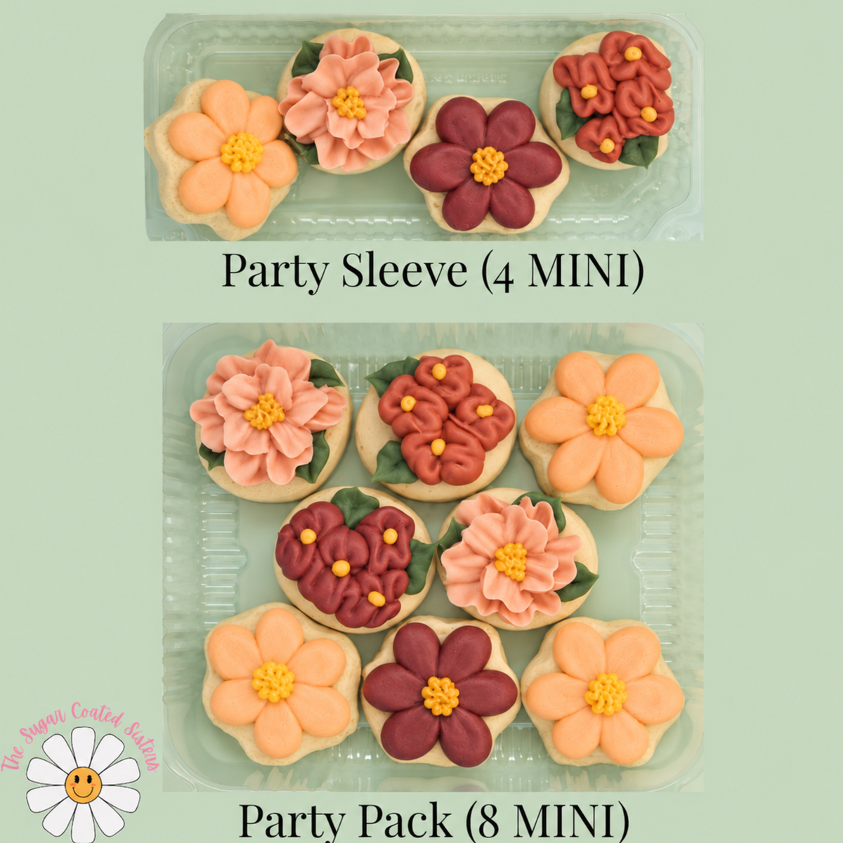 Fall Floral Party Pack (8 MINI cookies)