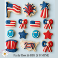 USA 250 Party Box (6 BIG & 8 MINI)