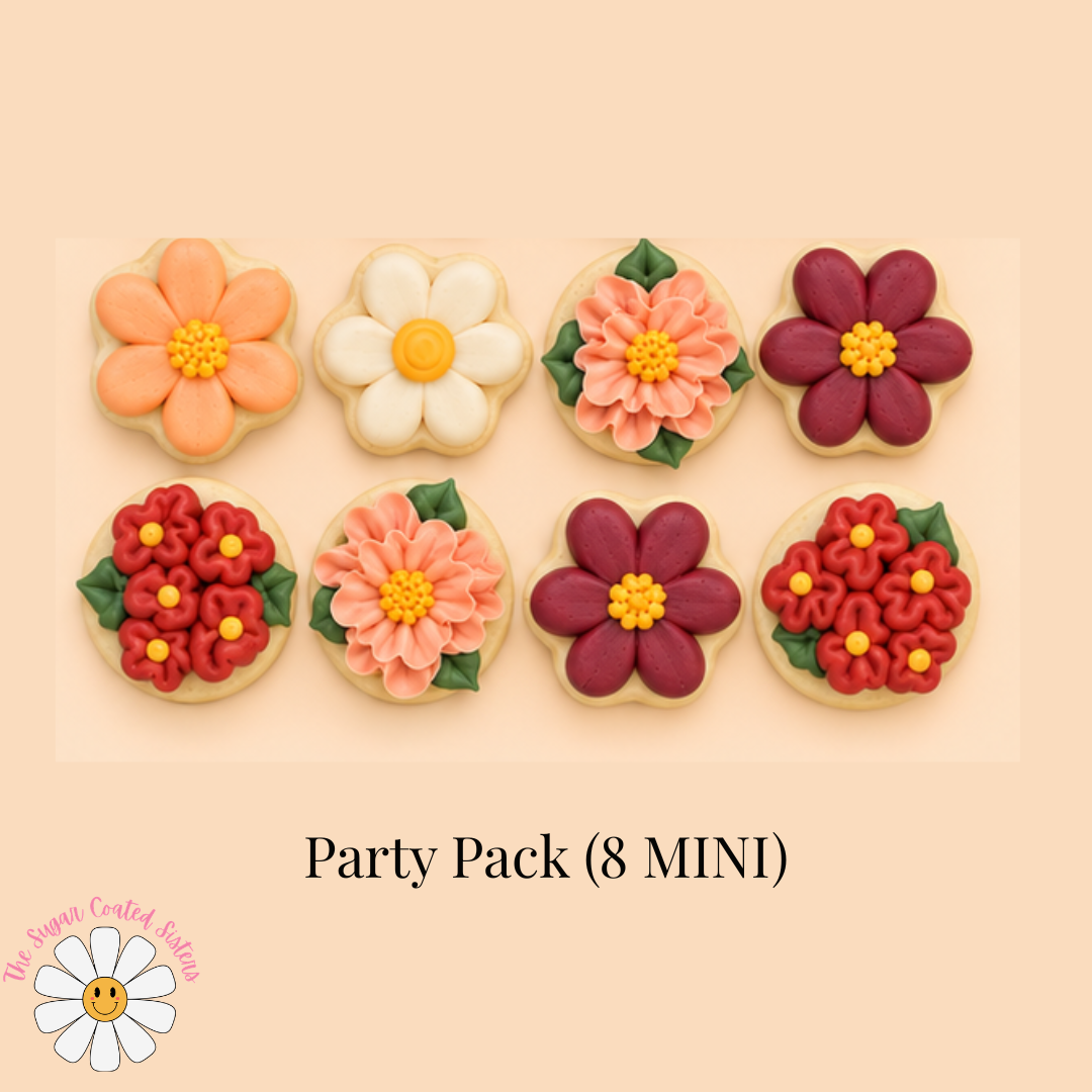 Fall Floral Party Pack (8 MINI cookies)