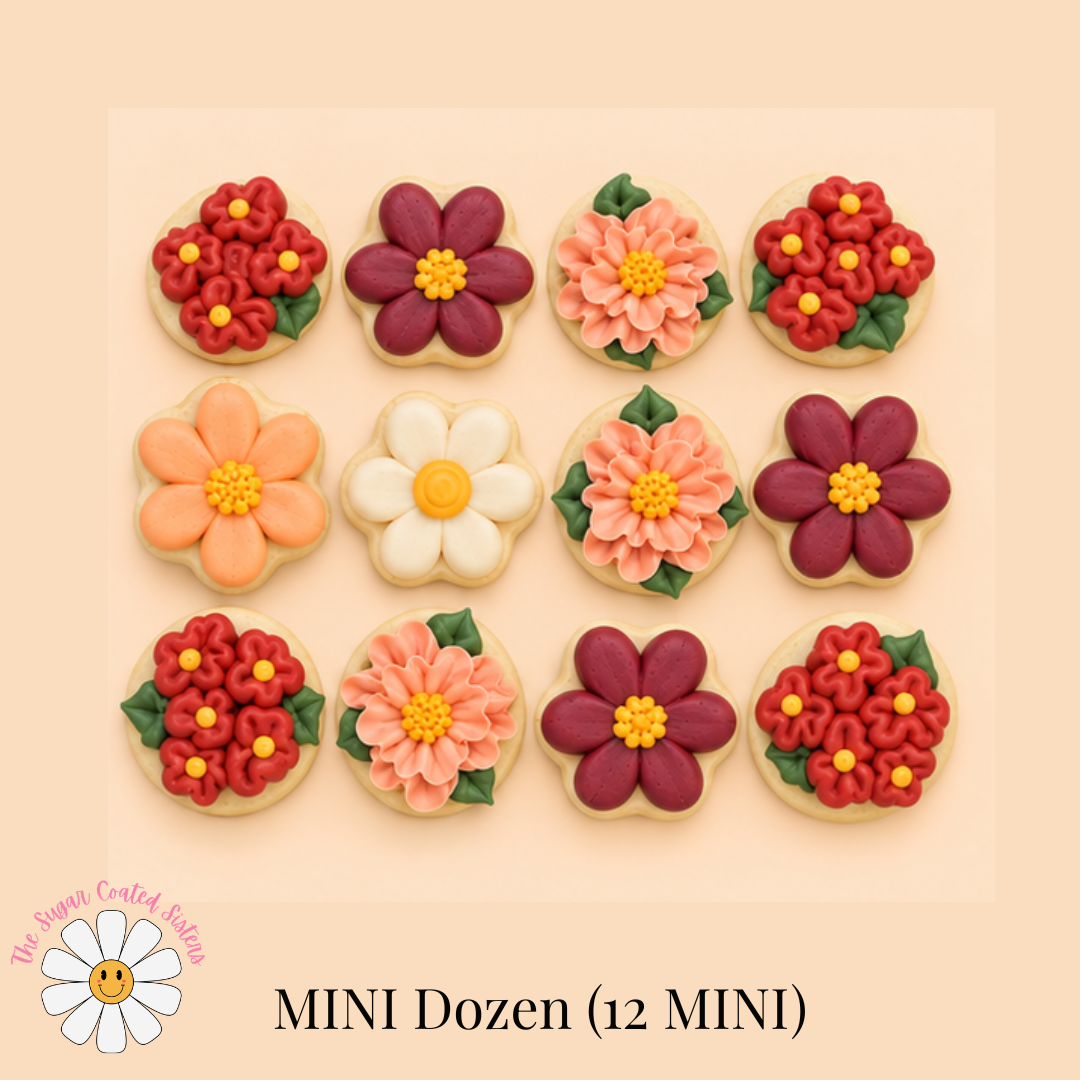 Fall Floral MINI cookies (1 dozen)