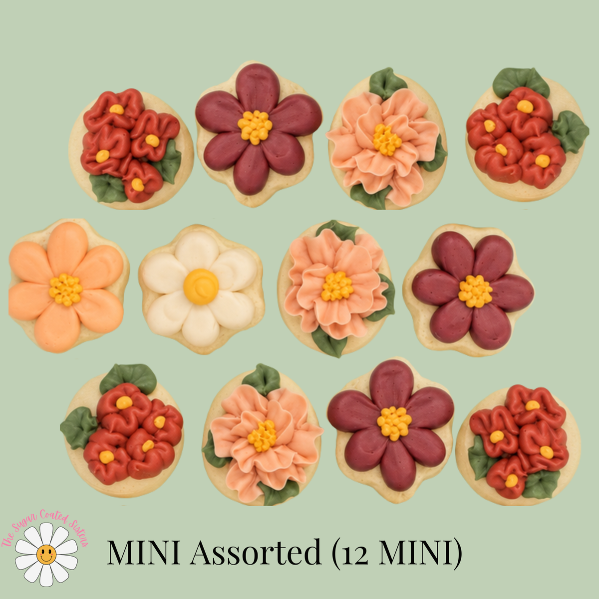 Fall Floral MINI cookies (1 dozen)