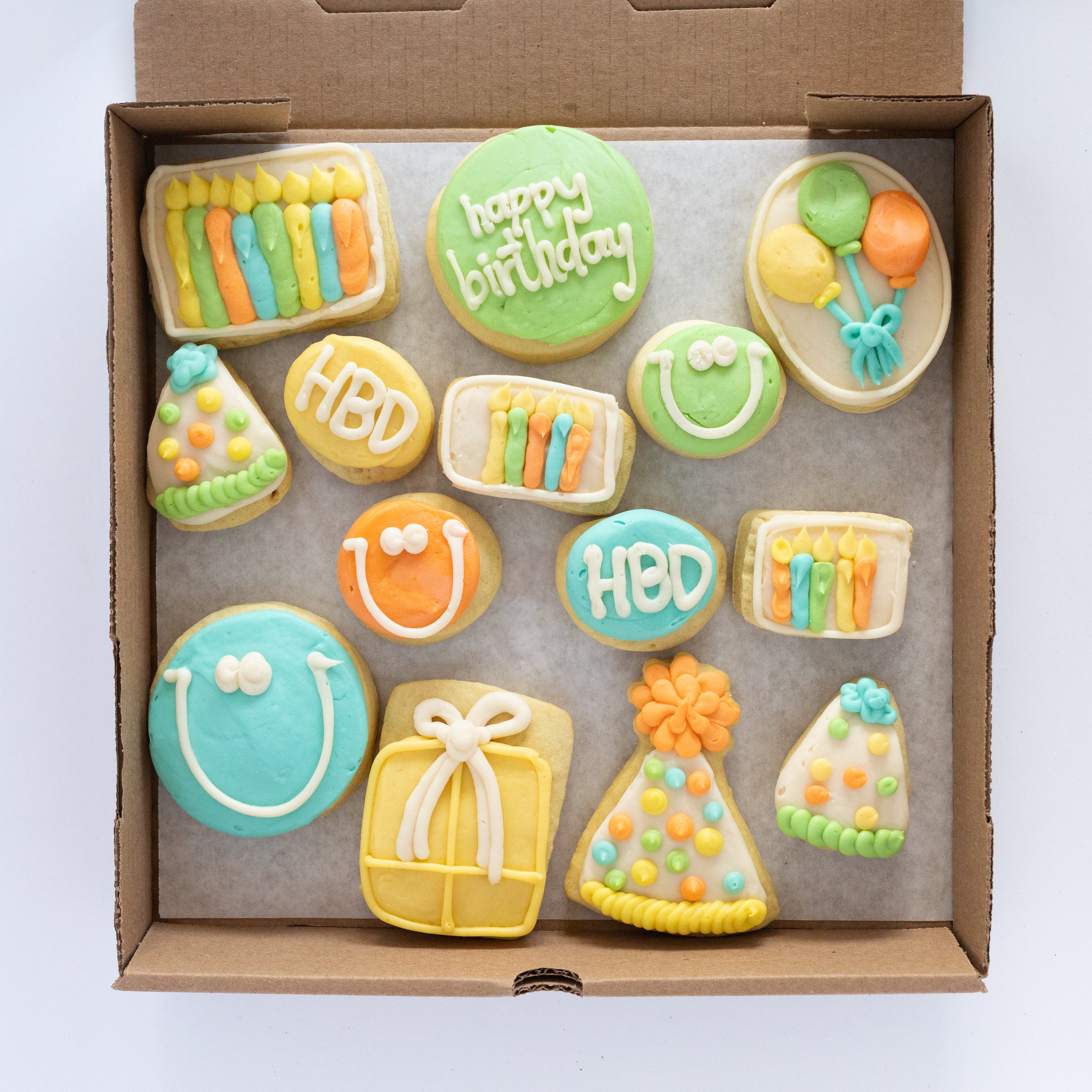 Birthday Boy Party Box (6 BIG & 8 MINI Sugar Cookies)
