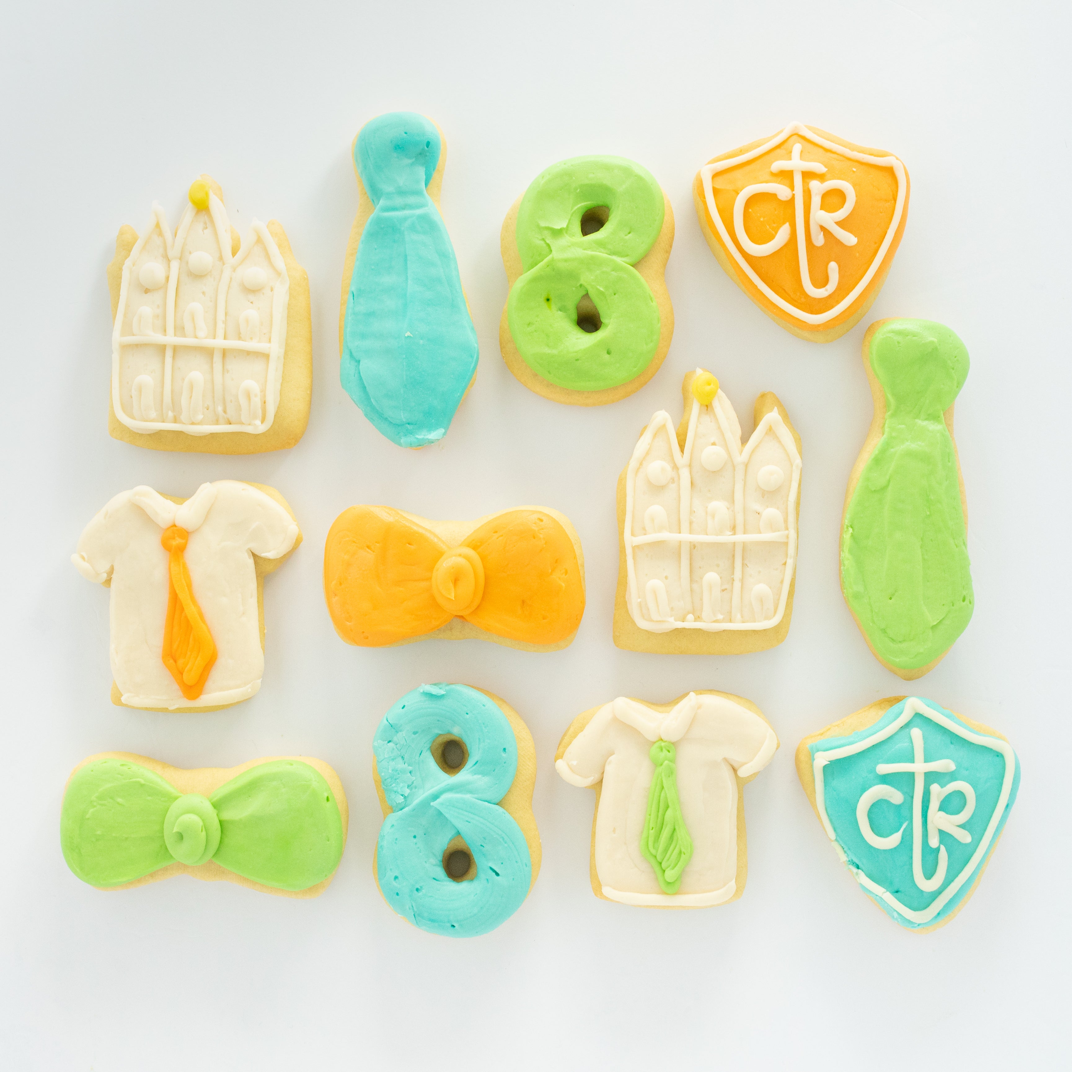 Boy Baptism BIG Sugar Cookies (1 Dozen)