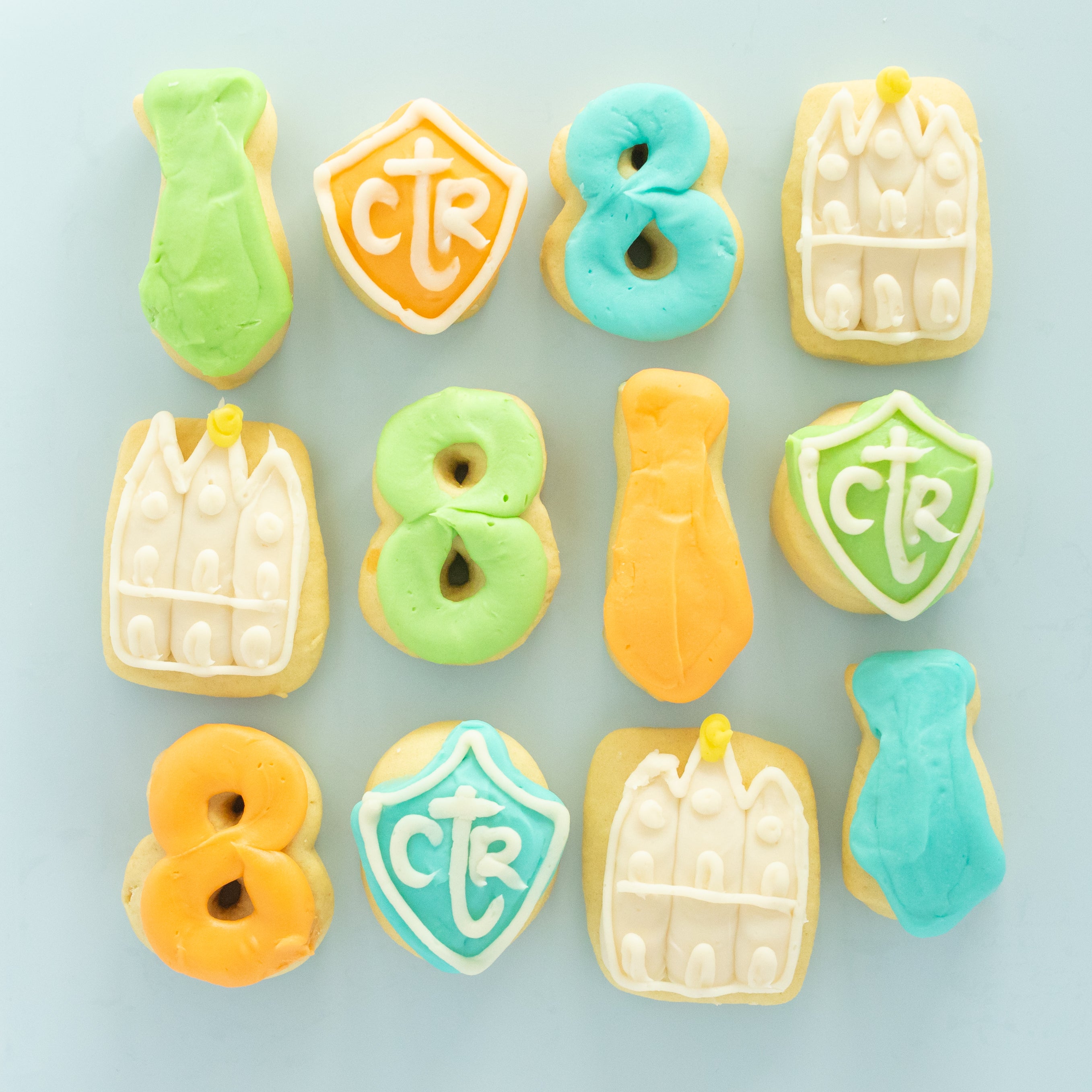 Boy Baptism MINI Sugar Cookies (1 Dozen)