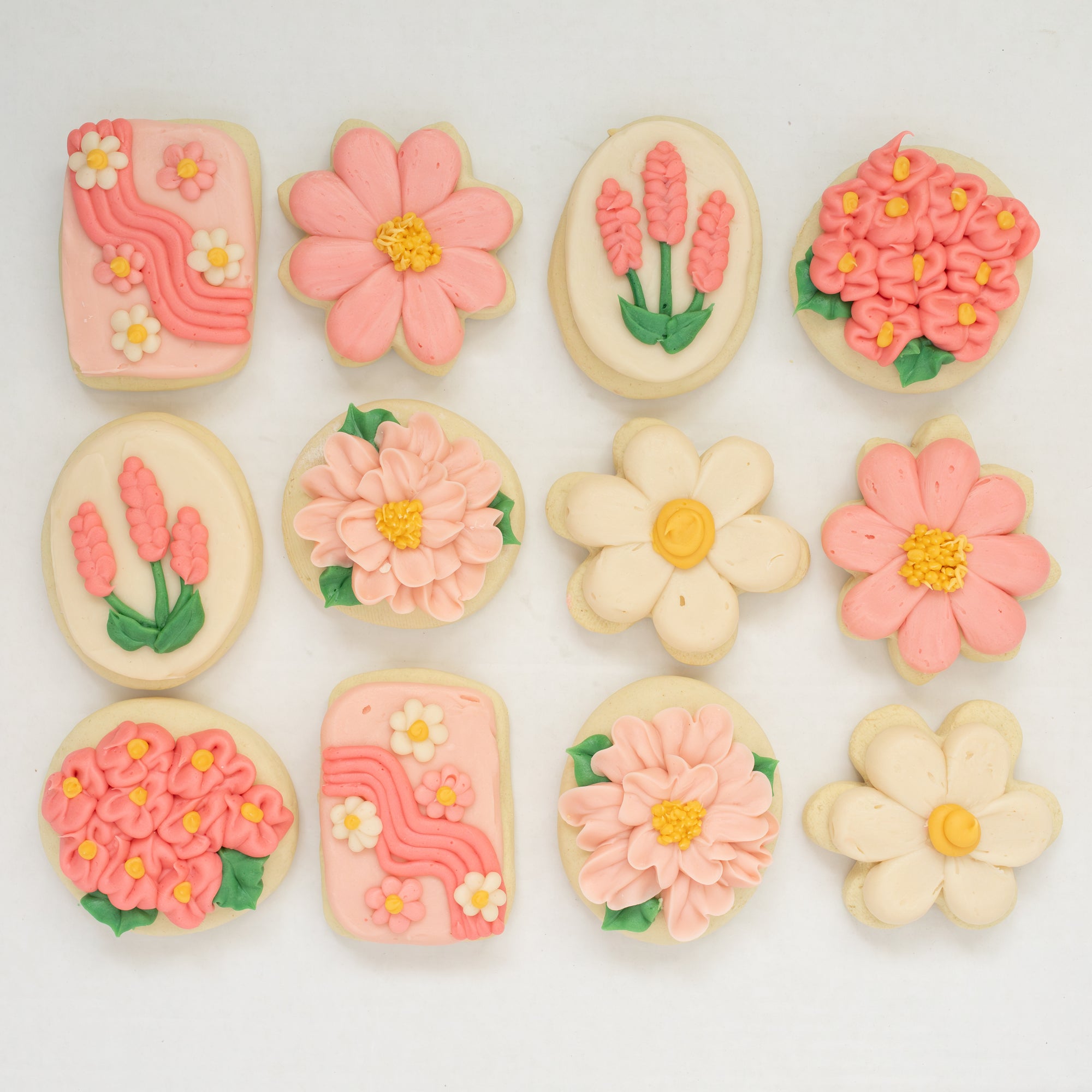 Floral BIG Sugar Cookies (1 Dozen)