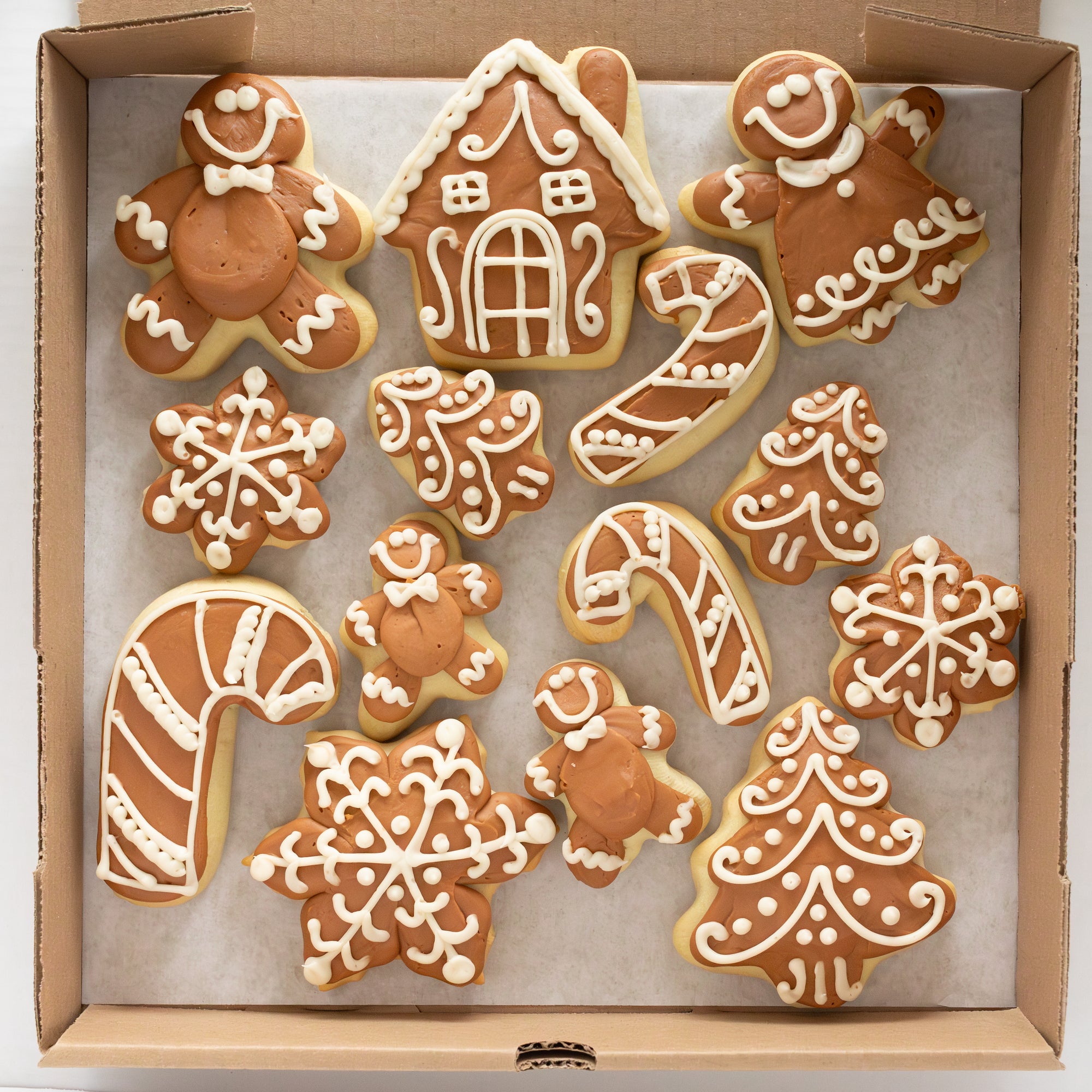 Gingerbread Party Box (6 BIG & 8 MINI Sugar Cookies)