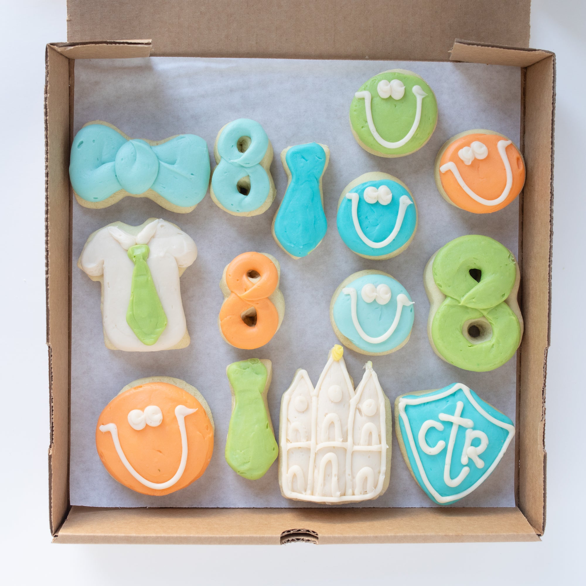 Boy Baptism Party Box (6 Big 8 Mini)