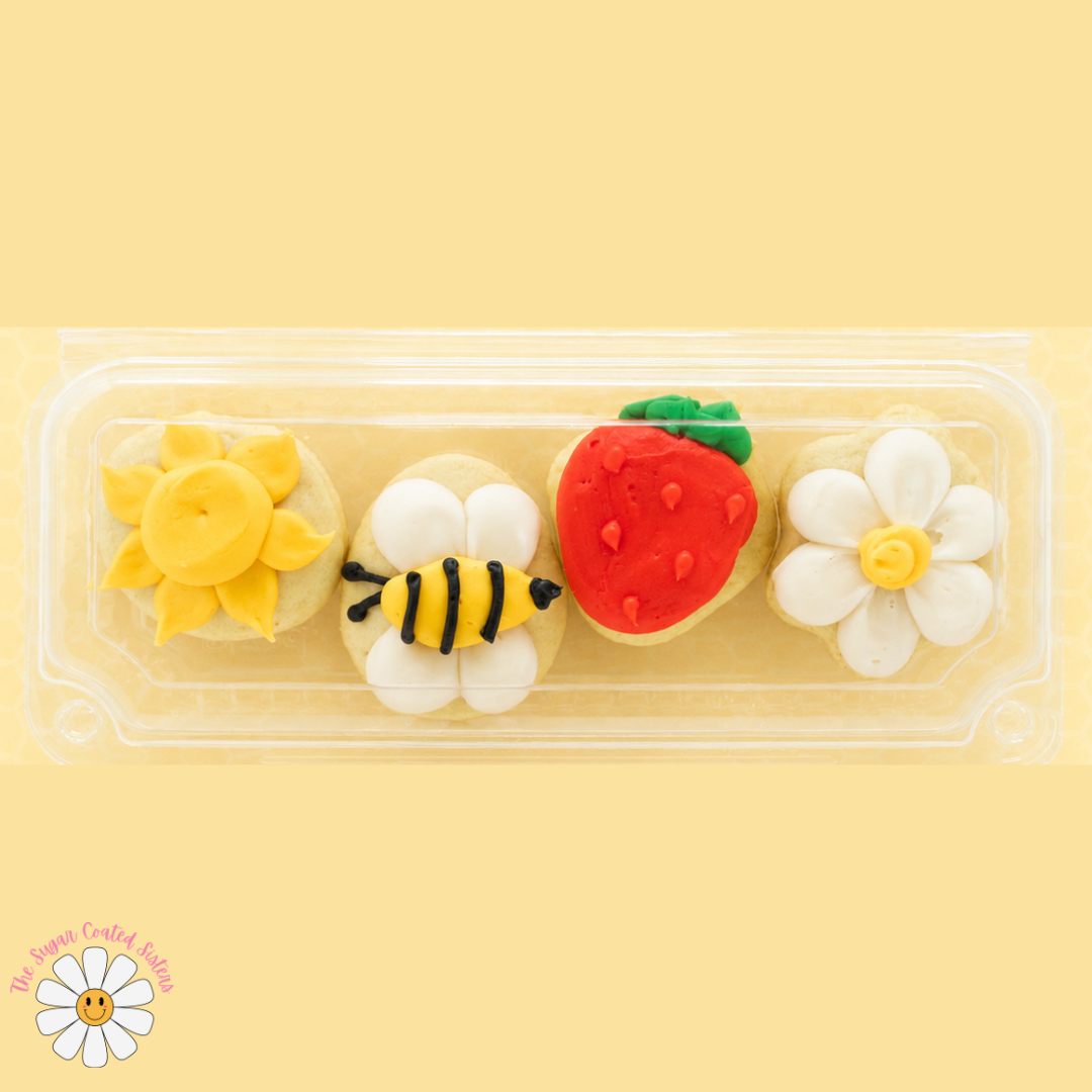 Bees & Berries Party Sleeve (4 MINI cookies)