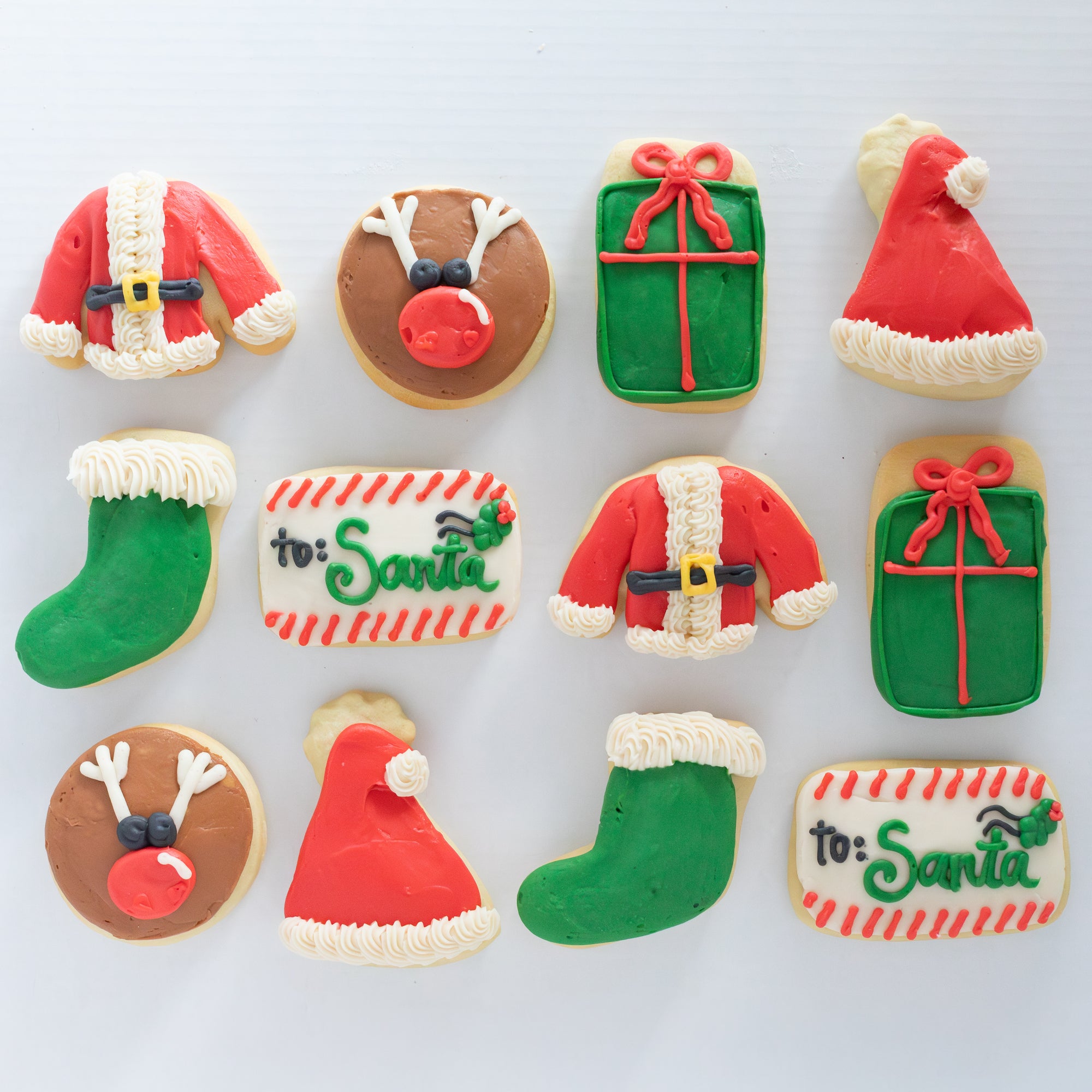 Santa BIG Sugar Cookies (1 Dozen)