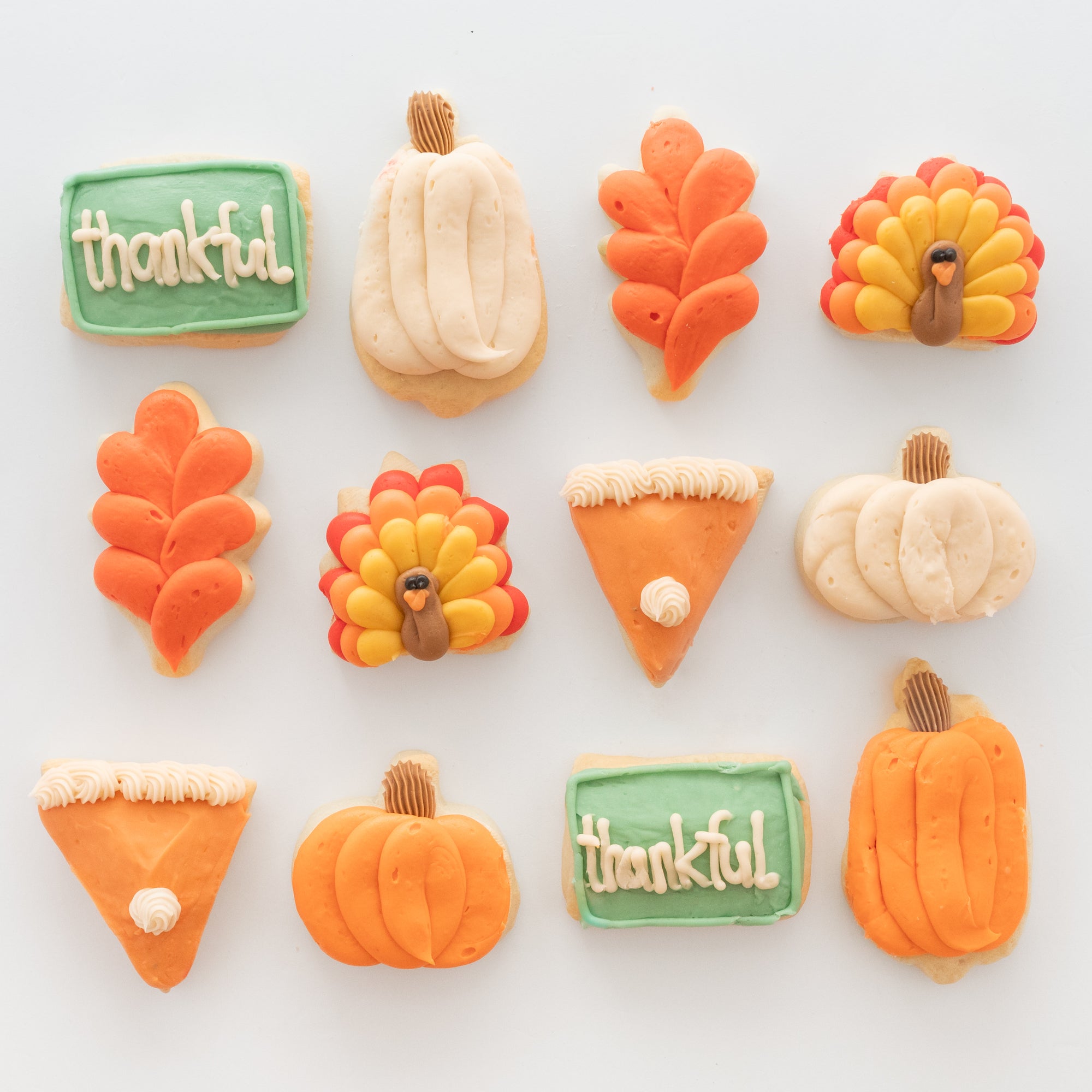 Thanksgiving BIG Sugar Cookies (1 Dozen)
