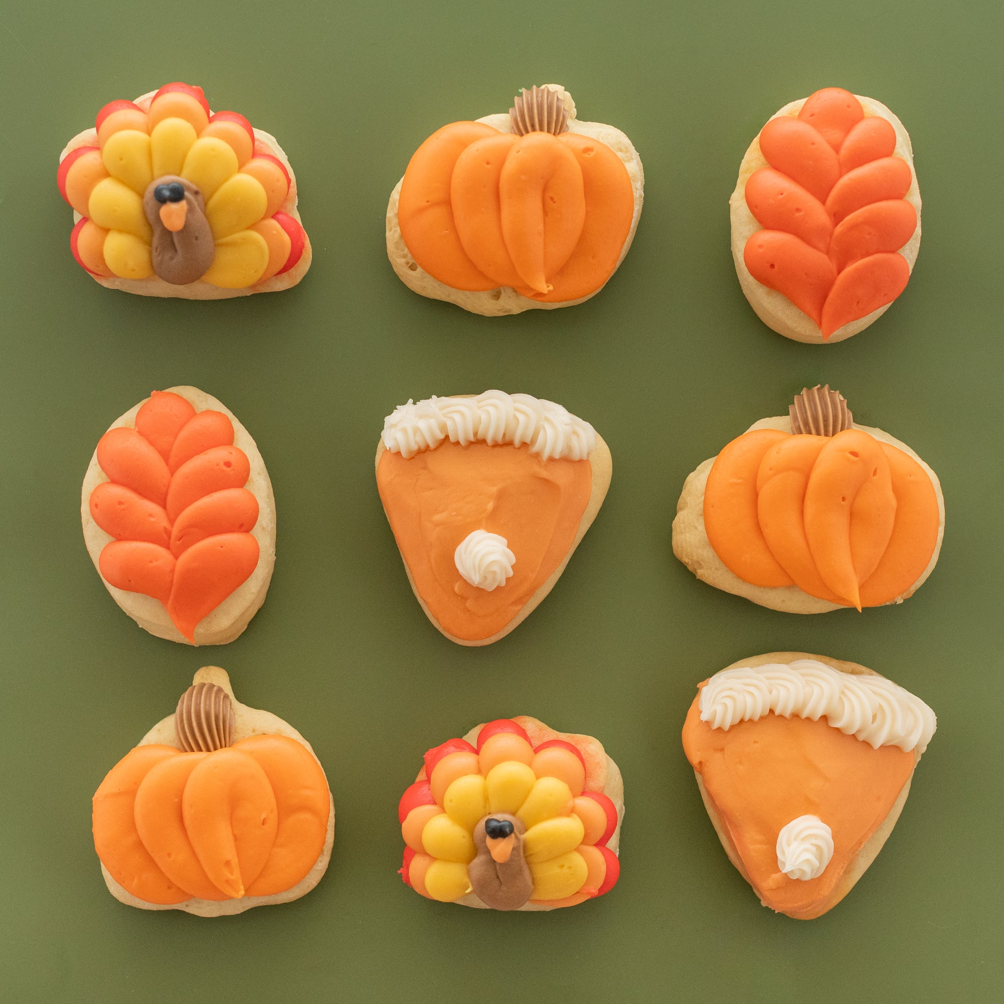 Thanksgiving MINI Sugar Cookies (1 Dozen)