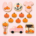 A Little Pumpkin (girl) Party Box (6 BIG & 8 MINI Sugar cookies)