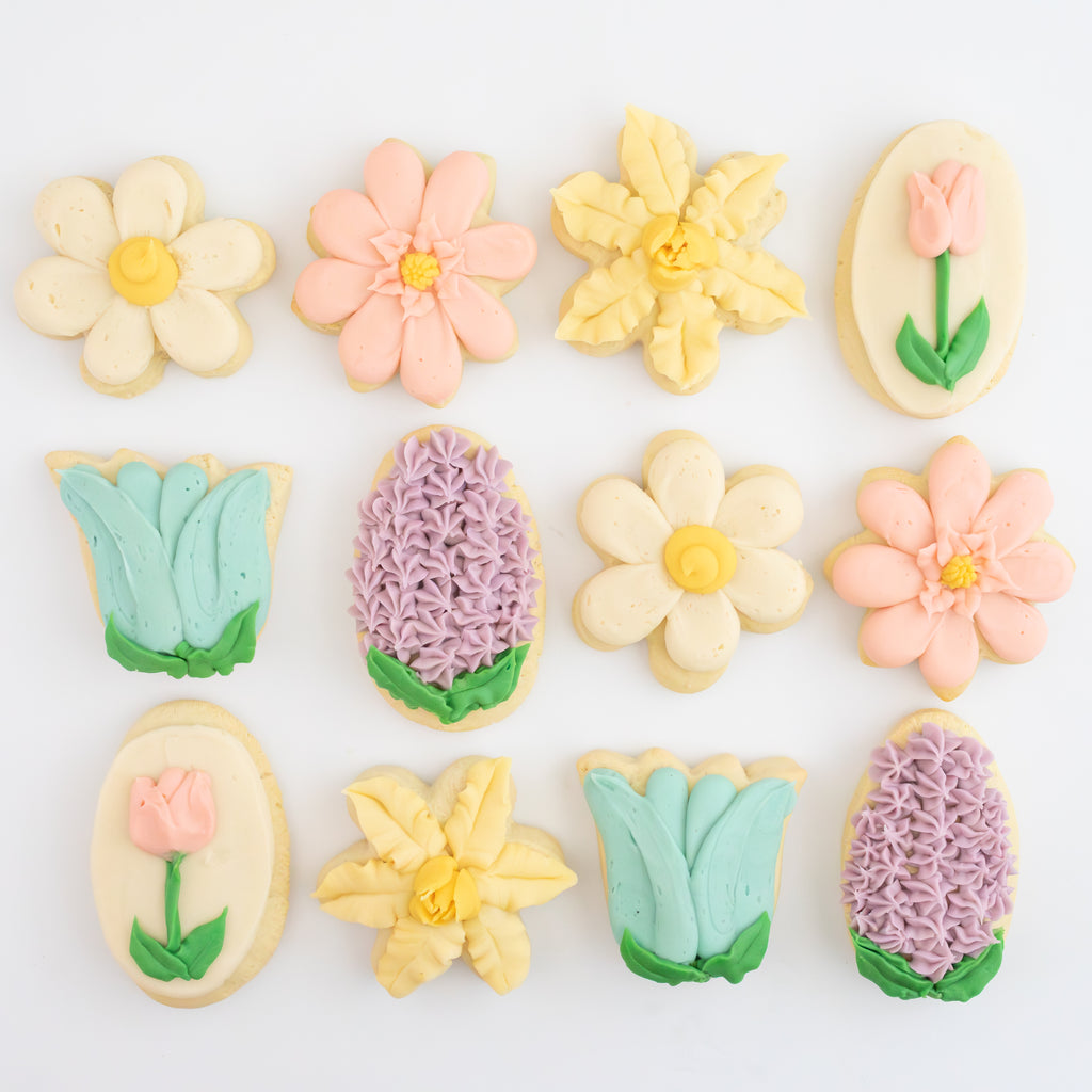 Spring Floral BIG Sugar Cookies (1 Dozen)